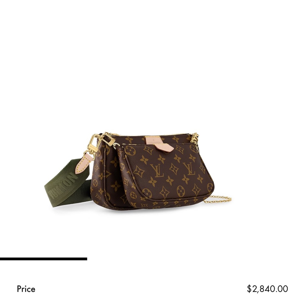 Louis Vuitton Monogram Crossbody with Green Strap - Picture 7 of 10